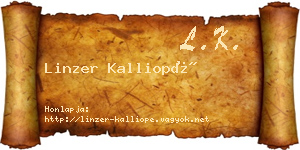 Linzer Kalliopé névjegykártya