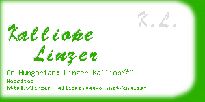 kalliope linzer business card